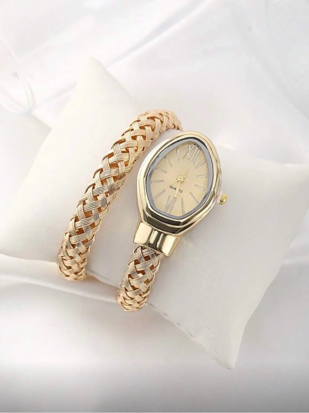 Gold Braided Wrap Women's Quartz Watch - Picture 3 of 4